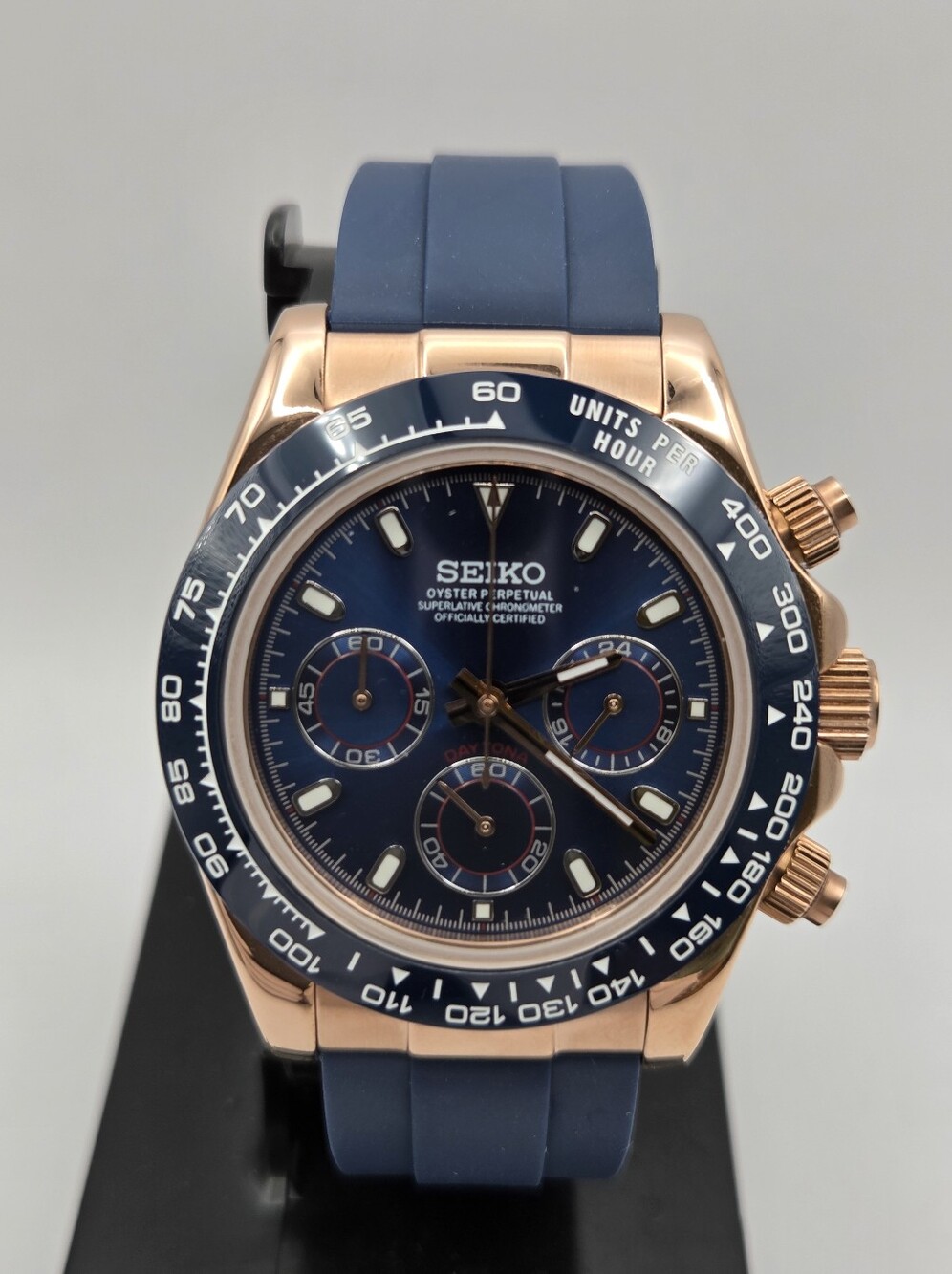 New 39.5mm Seiko Mod "Seitona" Quartz Chrono